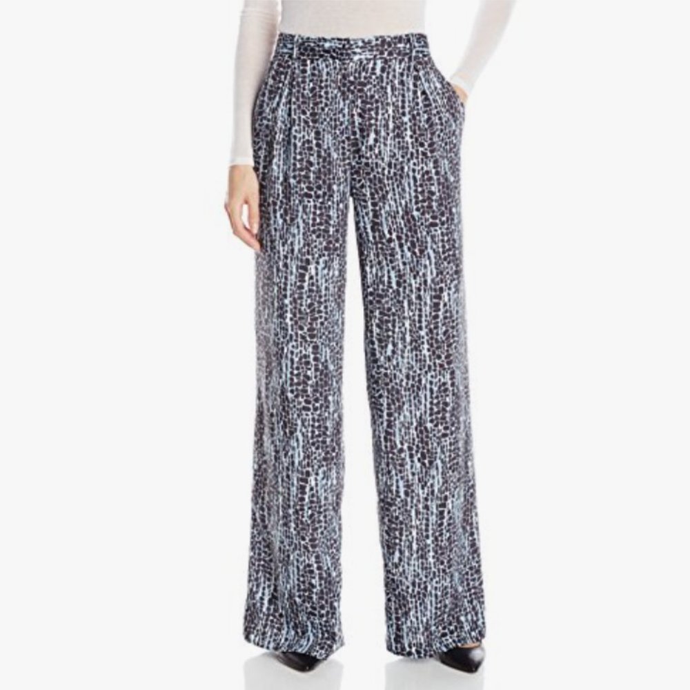 NWOT BCBGMaxAzria Printed Wide Leg Pant Women Size Small